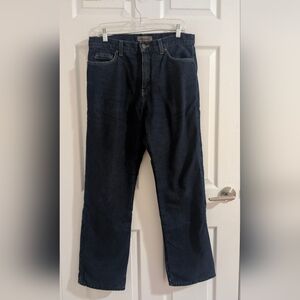 Hathaway Men’s Fleece Lined Jeans 34x30 Dark Blue Winter Denim Warm & Comfy